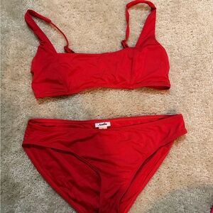 Andie Vibrant Red Swimwear Set